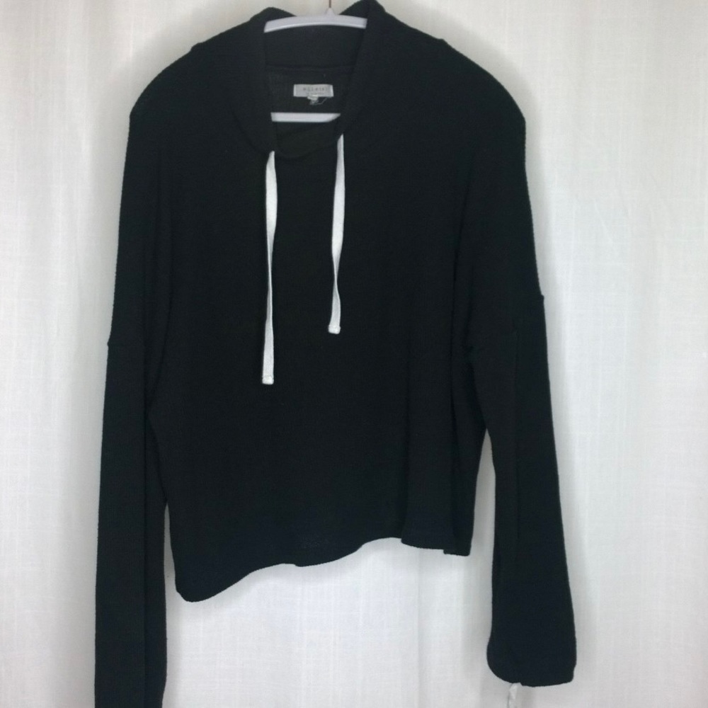 Miles Madewell contrast tie bell sleeves shirt